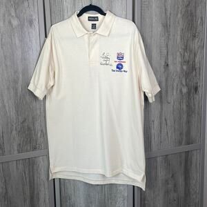 Rare R.C. Owens "Alley Oop' autographed 49er NFL Alumni cream polo men's L